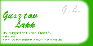 gusztav lapp business card